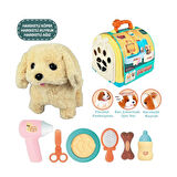 Nessiworld JND-3615 Taşıma Çantalı Hareketli Pilli Köpek Set (Pet Shop) -Vardem Oyuncak