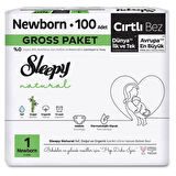 Nessiworld Sleepy Natural Bebek Bezi Gross Paket 1 Beden 2-5 Kg 100 Adet