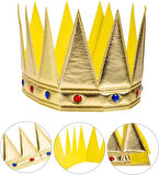 NessiWorld AltınRenkEvaYumuşakKralKraliyetTacıYetişkinÇocukUyumlu55cm