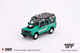 NessiWorld Mini GT 1/64 Land Rover Defender 110 1985 County Station Wagon Trident Green