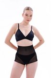 Nevamel® Siyah Mi Emay 2706 Lazer Tül Toparlayıcı Slip Hayalet Külot Korse (Kod:2706)