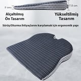 Nevamel® ALLY 4 Boyutlu Hafızalı Ortopedik Nefes Alabilir Çıkarılabilir Ergonomik Ev ve Araç için Oturma Minderi-(5775)