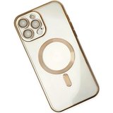 Nevamel ALLY iPhone 14 Pro 6.1inç Renkli Kenar Lazer Çerçeveli Magsafe Uyumlu Silikon Kılıf-(5775)