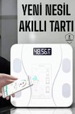 Nevamel® Tartı Baskül Dijital Elektronik Tartı Vücut Analiz Wifi Akıllı Yağ Ölçer