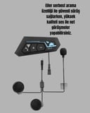 Nevamel® BT22 Kask Bluetooth Kulaklık Su Geçirmez Motosiklet İletişim Sistemi