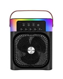 Nevamel® RGB Işıklı Buharlı Masaüstü Fan Sessiz Çalışan USB Şarjlı Taşınabilir Fan