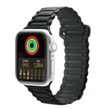 Nevamel Dux Ducis Apple Watch 42/44/45MM için Manyetik Armor Silikon Kordon Kayış-(5775)