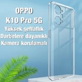 Nevamel Ally OPPO K10 Pro 5G Kılıf Kamera Korumalı Ultra İnce Şeffaf Silikon Kılıf-(5775)