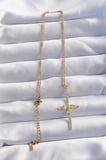 Nevamel® 316L Çelik Zincir Gold Renkli Zirkon Taşlı Anka Kuşu Kolye 5886