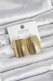 Nevamel® Gold Renk Pirinç Vintage Esintili Statement Küpe 5886