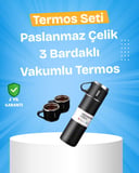 Nevamel Paslanmaz Çelik Termos Seti | 500 ml Kapasite 6-12 Saat Isı Koruma Hediye Kutulu