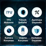 Nevamel Ally SM Galaxy M53 Kılıf Kamera Korumalı Ultra İnce Şeffaf Silikon Kılıf-(5775)
