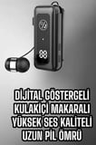 Nevamel Makaralı Bluetooth Kulaklık Kulak İçi Dijital Göstergeli Yüksek Ses Kaliteli