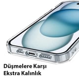 Nevamel Hoco iPhone 15 Anti-Fall Darbe Önleyici Airbag Manyetik Magsafe Silikon Kılıf-(5775)