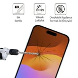 Nevamel Ally iPhone 15 Pro Max Full Glue Tempered Kırılmaz Cam Ekran Koruyucu-(5775)