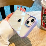 Nevamel Ally iPhone 12 - 12 Pro 6.1inç Kılıf Parlak Renkli Çerçeveli Ultra Lüx TPU Silikon Kılıf-(5775)