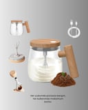 Nevamel® IP6 Su Geçirmez Şarjlı Kupa – 3D Karıştırma Sabit Sıcaklık 400 ml