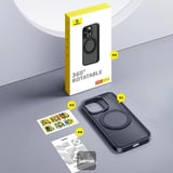 Nevamel Baseus iPhone 15 Pro Max SkyRing Serisi Standlı Magsafe Manyetik Kılıf + Tempered Ekran Koruyucu Set-(5775)