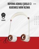 Nevamel® USB Şarjlı Katlanabilir Boyun Fanı | 3 Kademeli Sessiz ve Taşınabilir Tasarım