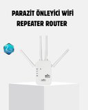Nevamel® Antenli WiFi Repeater 300m2 Kapsama Alanı WPA3 Güvenlikli