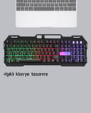 Nevamel RGB Işıklı Oyuncu Klavye Mouse Seti – Türkçe Q Ayarlanabilir DPI Ergonomik ve Dayanıklı Tasarım