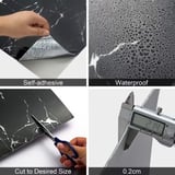 SİYAH MERMER DESENLİ ALÜMİNYUM PLASTİK DUVAR STİCKER (30*30)