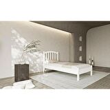 Nil Modern İnci Beyaz Tek Kişilik Karyola 90x190