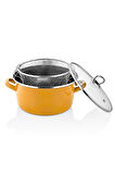 Nishev.com Evini Sev Milano Cat Kızartma Tenceresi Sarı 22 cm 4,5 lt