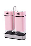 Nishev.com Evini Sev Emsan Plaza Standlı Yağlık Sirkelik Seti – Baby Pink