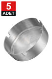 Nishev.com Evini Sev 5’li Elit Büyük Boy Krom Küllük Paslanmaz Çelik Kül Tablası 10cm