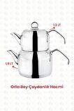 Kahramanlar Delux 4 Parça Çaydanlık Takımı - Orta Boy Platin