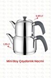 Kahramanlar Delux Soft 4 Parça Çaydanlık Takımı - Mini Boy Antrasit
