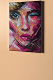 Sayılarla Boyama Seti Kasnaklı Renkli Kadın 5 60 X 75 Cm