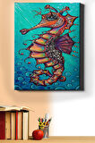 Sayılarla Boyama Seti Kasnaklı Deniz Atı 40 X 50 Cm