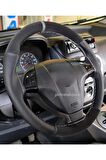 Fiat Fiorino Uyumlu Nubuk Dikmeli Direksiyon Kılıfı Noktalı-alkantara Gri Yüzüklü,gri Ipli