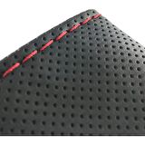 Dikmeli Direksiyon Kılıfı Noktalı Kırmızı İpli Dikişli Delikli 38×10Cm