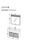 Norman 85 Cm Banyo Dolabı Beyaz (BOY DOLABI HARİÇ)