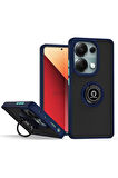Xiaomi Redmi Note 13 Pro 4G Kılıf Soft Yüzüklü Standlı Mat Yüzey Azn-MntrYuzuk