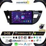 Toyota Corolla 2+32GB Kablosuz Carplay 2014-2016 Android 13 Navigasyon Multimedya Sistemi