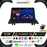 Fluence Kablosuz Carplay 2+32GB Android 13 Navigasyon Multimedya Sistemi