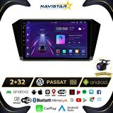 Passat B8 10 inç 2+32GB Kablosuz Carplay Android 13 Navigasyon Multimedya Sistemi