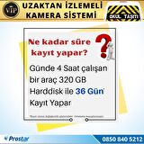 Profesyonel Servis Araç Kamera Seti 4 Kameralı Kayıtlı 320 GB Harddiskli Tak Kullan Set