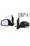 DIŞ DİKİZ AYNASI SOL FOCUS II 08 11 ELEKTRİKLİ ISITMALI SİNYALLİ ASFERİK 6 FİŞ V