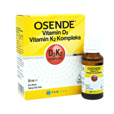 Osende Vitamin D3 K2 Complex Takviye Edici Gıda 20 ml