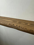 O&A Wood Doğal Ahşap 60 cm Ahşap Duvar Rafı, Kütük Duvar Rafı, Masif Dekoratif Raf