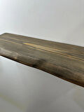 O&A Wood Doğal Ahşap 60 cm Ahşap Duvar Rafı, Kütük Duvar Rafı, Masif Dekoratif Raf