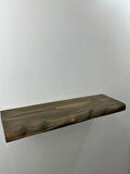 O&A Wood Doğal Ahşap 60 cm Ahşap Duvar Rafı, Kütük Duvar Rafı, Masif Dekoratif Raf