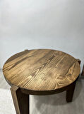 O&A Wood Doğal Ahşap Orta Sehpa, Masif Çam Orta Sehpa 61x61 Cm