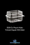 Plastik Kapaklı Kase Sızdırmaz Kap 500 Cc Yüksek Kapak 100 Adet