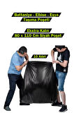 Siyah Büyük Jumbo Boy Çöp Poşeti Taşıma Poşeti 80 X 110 Cm 10 Adet